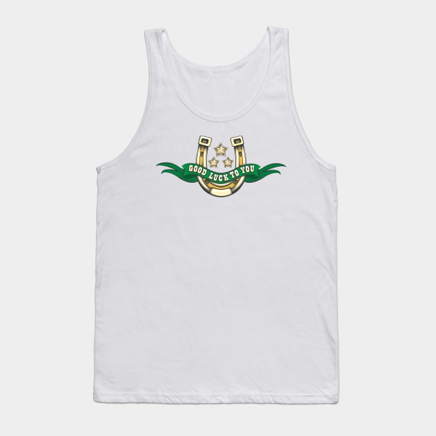 Good Luck Horse Shoe Emblem Tank Top by devaleta